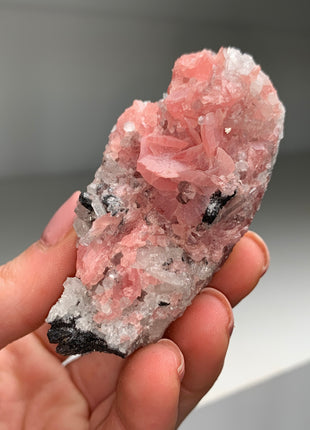 Pink Rhodocrosite with Quartz