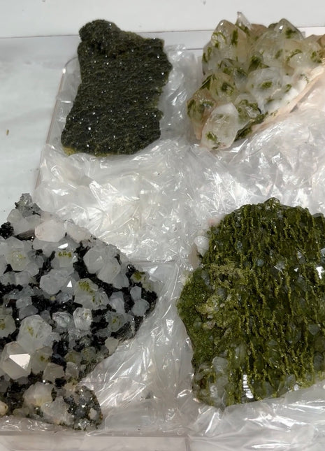 4 Pieces ! High Grade Green Epidote with Quartz Lot
