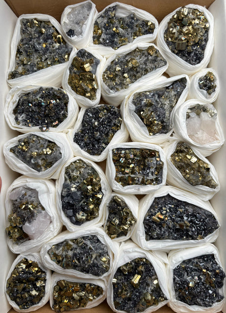 High Grade Pyrite Specimens Lot - 23 Pieces !