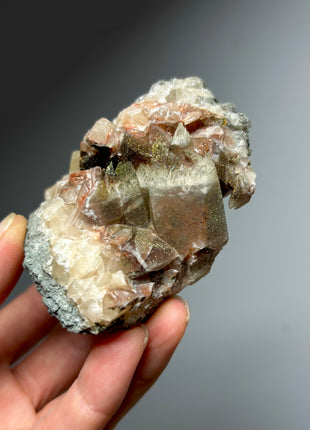 Iridescent Calcite with Chalcopyrite from Moldova
