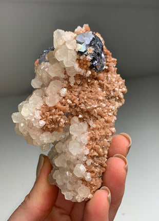Rare Pink Rhodocrosite with Calcite and Galena - From Trepca mine