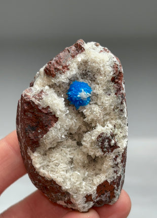 Electric Blue Cavansite with Stilbite