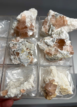 6 Pieces ! Champagne Topaz with Feldspar Lot