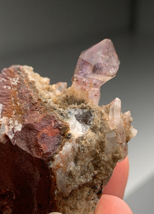 Amethyst Scepter with Red Hematite from Brandberg, Namibia