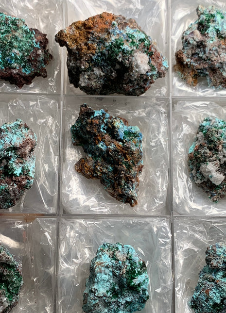 Rare Blue Aragonite Lot from Mexico - 9 Pieces !