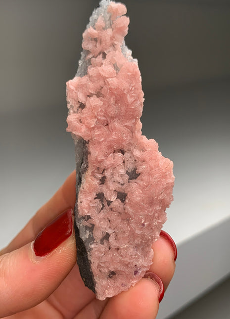 Gorgeous Pink Rhodocrosite on Quartz