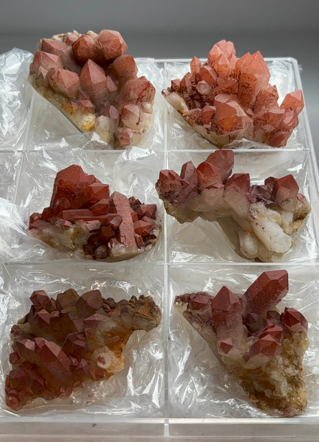 6 Piece Lot !  Red Phantom Quartz