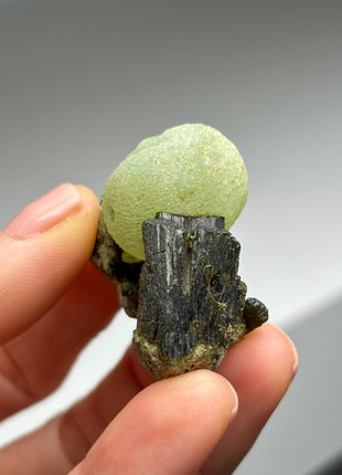 12 Pieces ! High Grade Apple Green Prehnite with Epidote Lot - From Mali