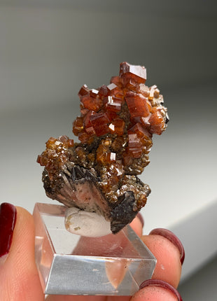 Red Vanadinite with Big Crystals