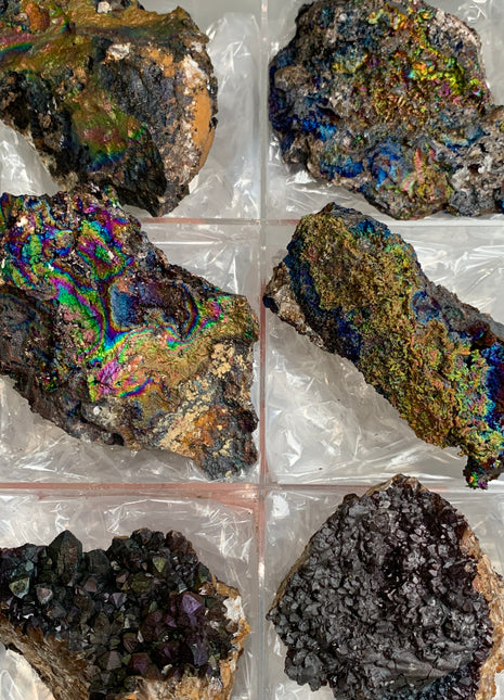 Very High Grade Rainbow Goethite Lot 🌈 From M. San Valentin, Spain 6 Pieces !