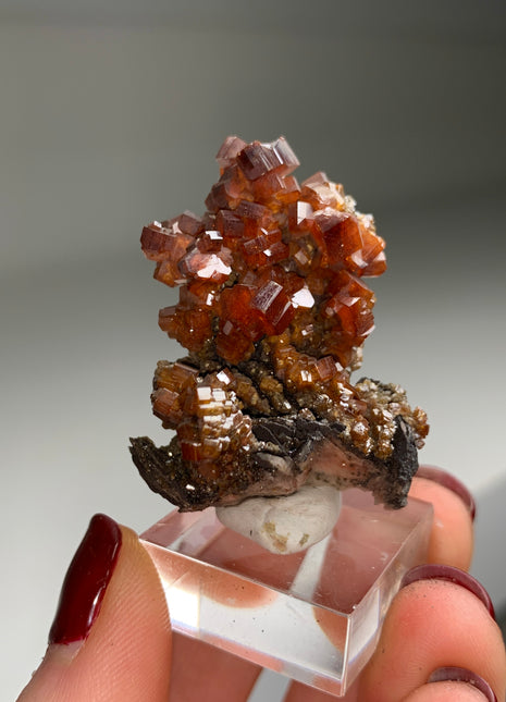 Red Vanadinite with Big Crystals