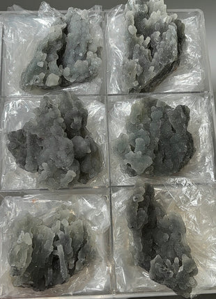 6 Pieces ! Druzy Blue Chalcedony Lot