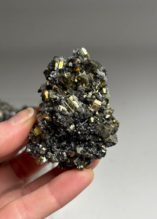 9 Pieces ! Pyrite with Sphalerite and Quartz Lot