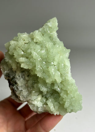 4 Pieces ! Druzy Apple Green Prehnite Lot - big size