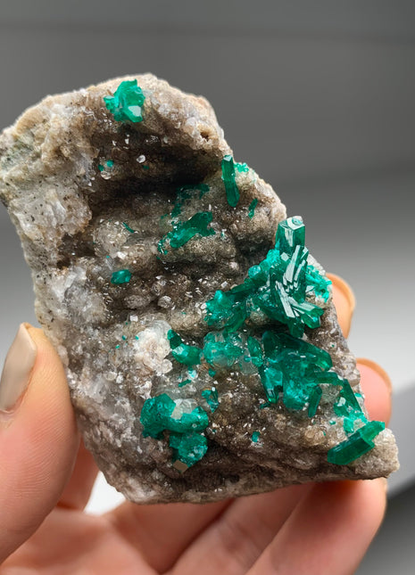 Emerald Green Dioptase with Great Terminations