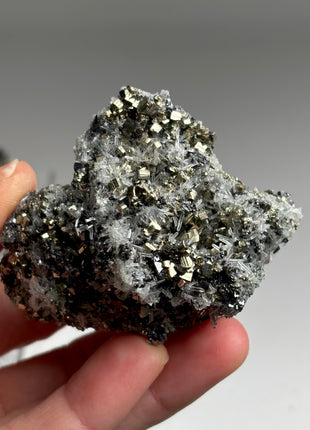 6 Pieces ! Lustrous Pyrite with Quartz Lot