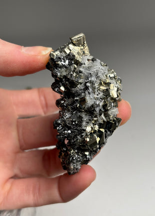 9 Pieces ! Pyrite with Sphalerite and Quartz Lot