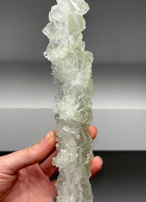 Gemmy Green Halite Stalactite - From Lubin mine, Poland