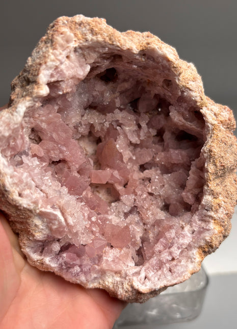 4 Piece Lot ! Pink Amethyst Geodes From Colli Cura Mine, Neuquen, Argentina