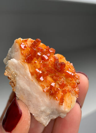 Red Vanadinite with Barite - From Midelt, Morocco