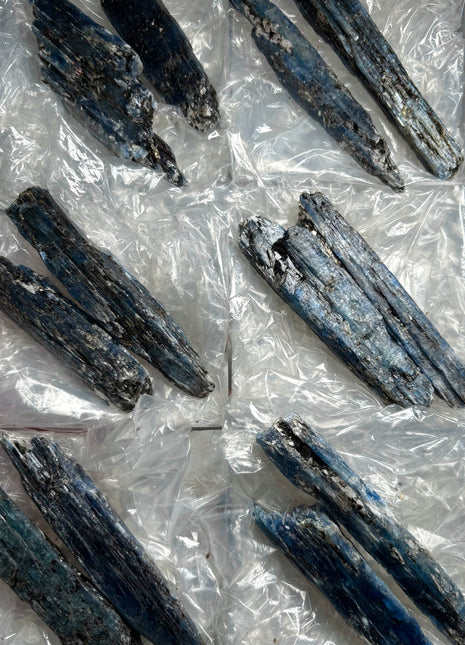XL Size Blue Kyanite with Mica - From Zambia - 12 Pieces