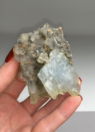 Blue Barite with Pyrite