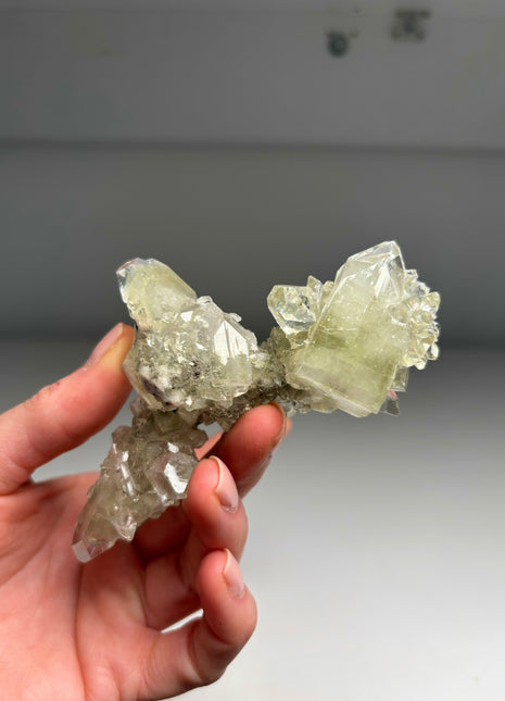 Finest !  Green Apophyllite Stalactite
