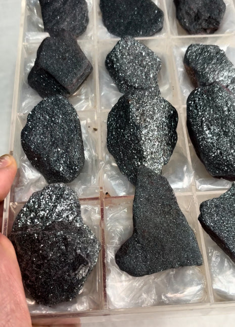 12 Pieces !  Specular Hematite lot - From Champion mine