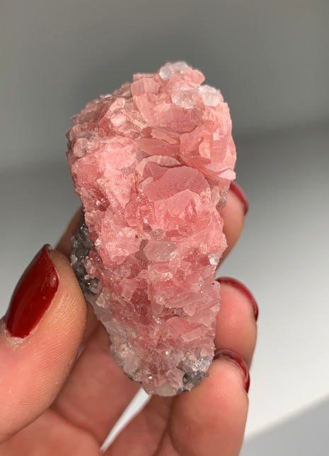 Pink Rhodocrosite with Quartz 🌸