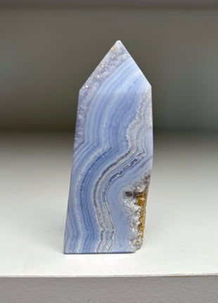 Blue Lace Agate Tower from Malawi