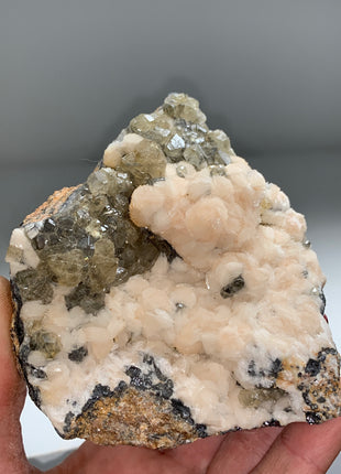 Pink Barite Flowers with Cerussite