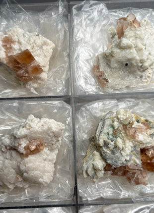 4 Pieces ! Champagne Topaz with Feldspar Lot