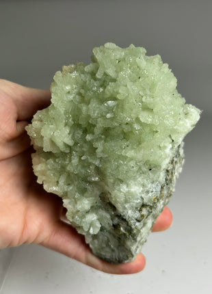 4 Pieces ! Druzy Apple Green Prehnite Lot - big size