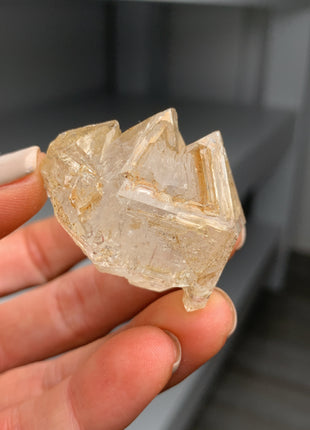 Window Quartz Crystals with Clay Inclusions Lot - 9 Pieces !