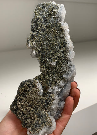 Chalcopyrite with Calcite - From Trepca Mine, Kosovo *