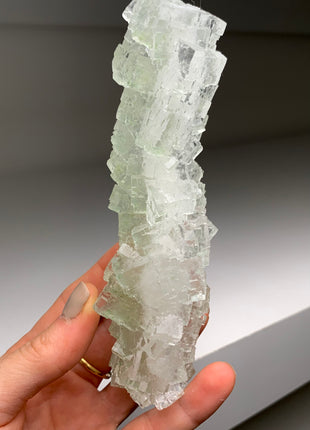 Stunning Green Halite Stalactite
 - From Lubin mine, Poland