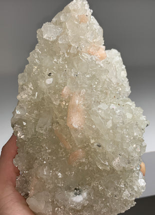 Gemmy Apophyllite with Pink Stilbite