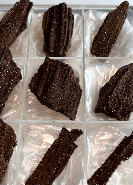 9 Piece Lot ! Rare Permineralized Fossil Wood with Quartz - From Germany