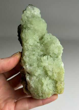4 Pieces ! Druzy Apple Green Prehnite Lot - big size