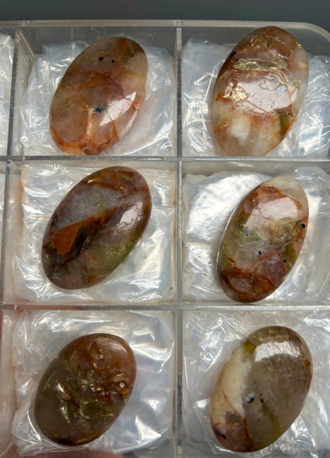 6 Piece Lot ! Golden Red Mica with Quartz