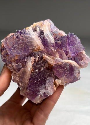 Unusual ! Purple Fluorite with Barite