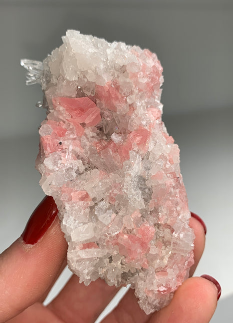 Pink Rhodocrosite with Quartz 🌸