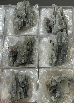 6 Pieces ! Druzy Blue Chalcedony Lot