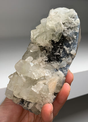 Apophyllite with Druzy Blue Chalcedony