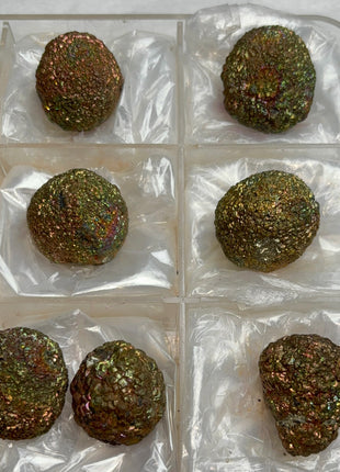 7 Pieces ! Rainbow Marcasite Disco Balls Lot