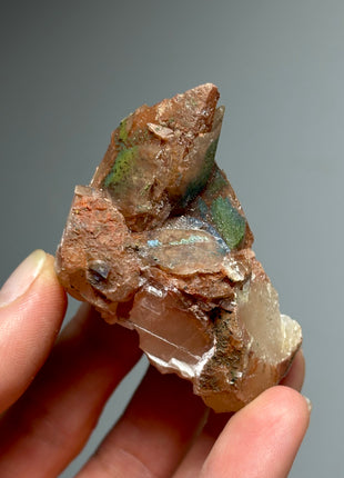 Iridescent Calcite with Chalcopyrite from Moldova
