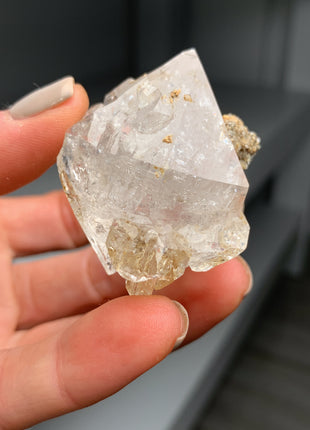 Window Quartz Crystals with Clay Inclusions Lot - 9 Pieces !