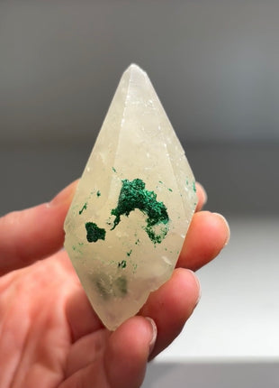 New find ! Calcite with Velvety Malachite from Congo