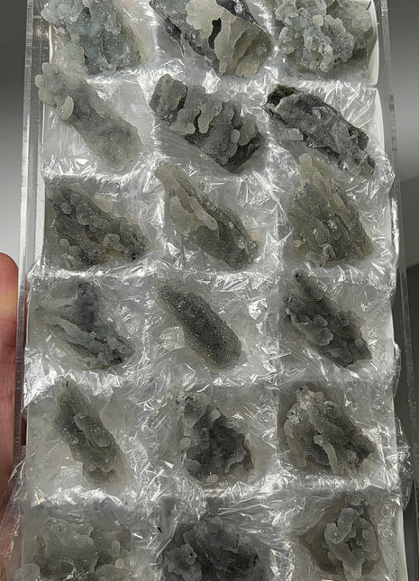 18 Pieces ! Druzy Blue Chalcedony Lot