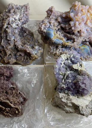 Wow !! Grape Agate Lot - From Sulawesi, Indonesia - 4 Pieces !